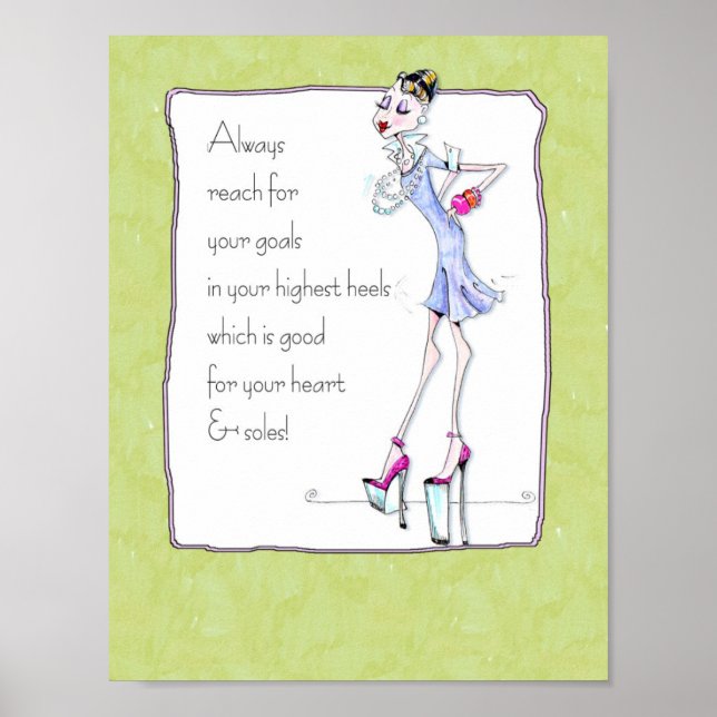 Shoe humor print/ art with text poster (Front)