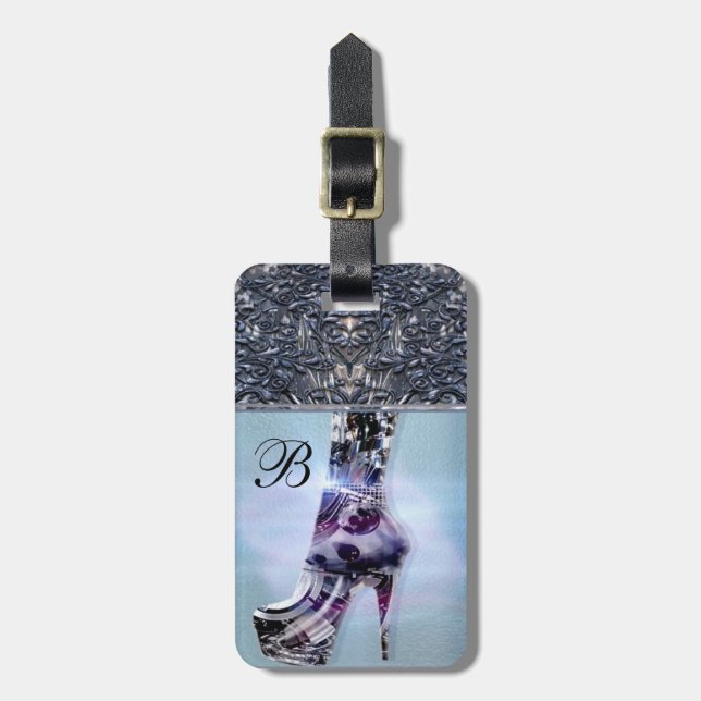 Shoe Love Monogram Luggage Tag (Front Vertical)