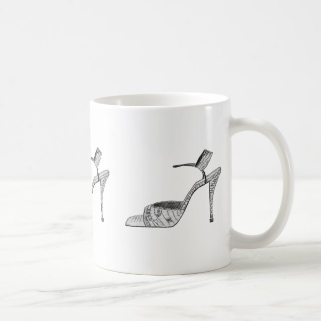 Shoe Lover Drawing Coffee Mug (Right)