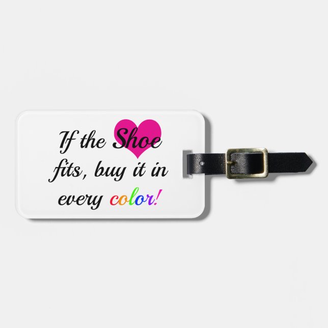 Shoe Lover Luggage Tag (Front Horizontal)