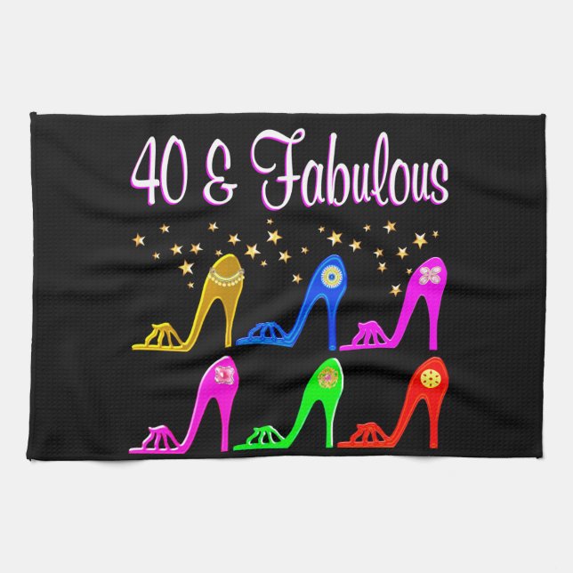 SHOE LOVING 40 YEAR OLD TOWEL (Horizontal)