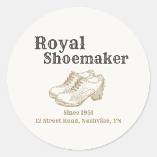 Shoe Maker Custom Design Classic Round Sticker
