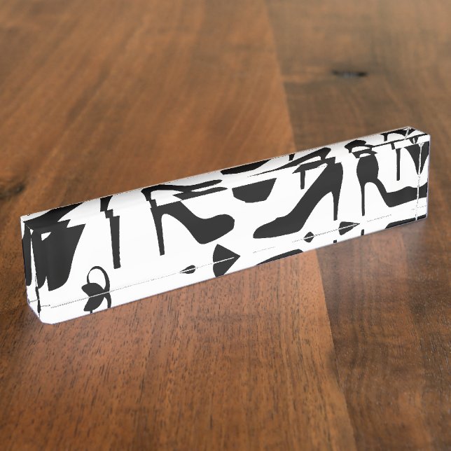 shoe pattern.ai desk name plate (Side)