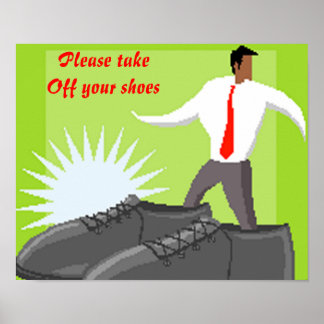 Shoe poster-Please take Off your shoes Poster