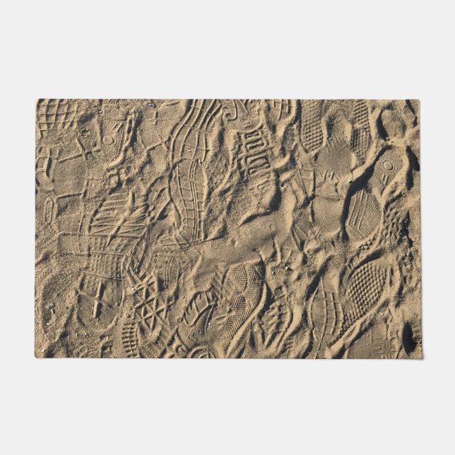Shoe Prints in the Sand Doormat (Front)