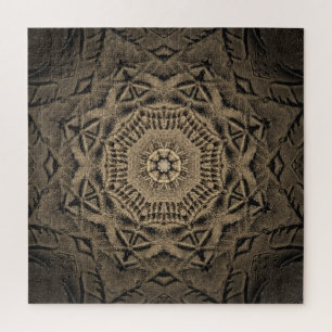 Shoe Prints in the Sand Mandala 2 Jigsaw Puzzle