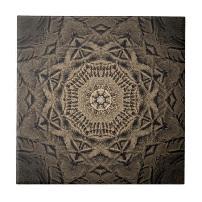 Shoe prints in The Sand Mandala Algarve Ceramic Tile (Front)