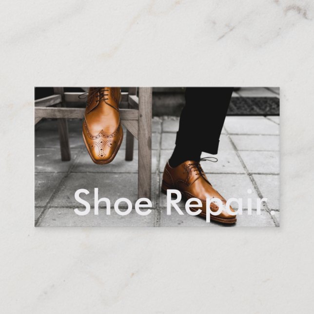 Shoe Repair Business Card's Card (Front)