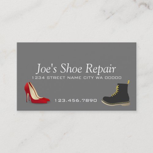 Shoe Repair Shop Business Card