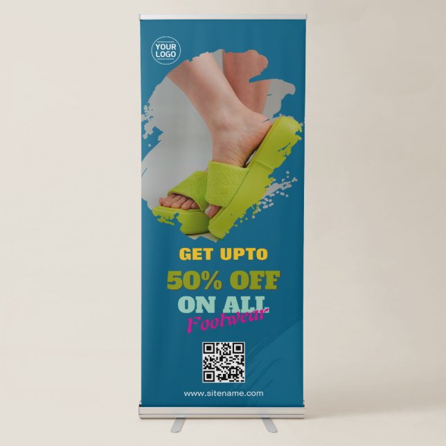 Shoe Sale Custom Vertical Retractable Banner (Front)