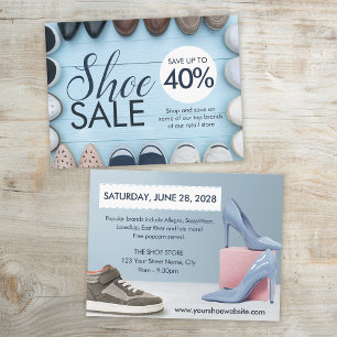 Shoe Sale Retail Store Discount Flat Card
