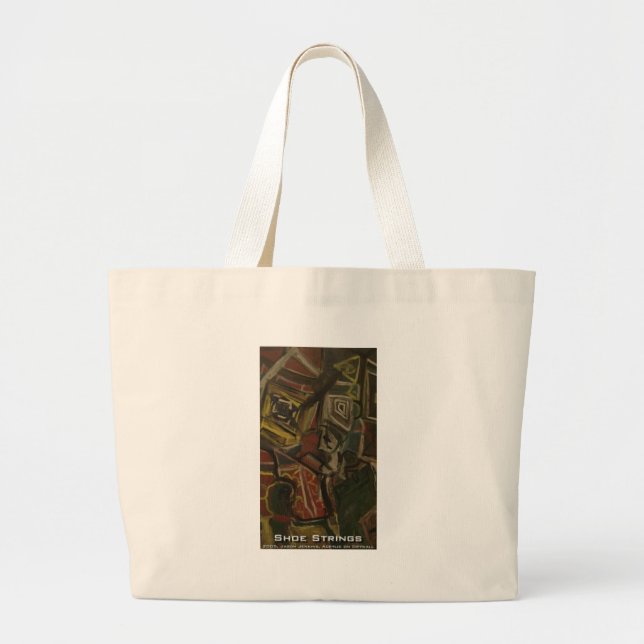 shoe strings large tote bag (Front)