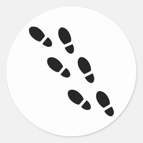 Shoe tracks _ Footprint Classic Round Sticker