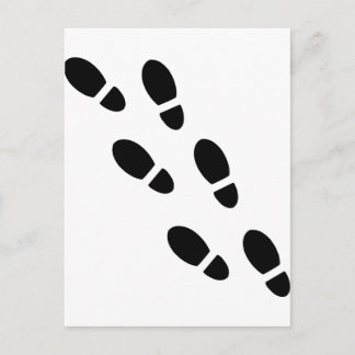 Shoe tracks - Footprint Postcard