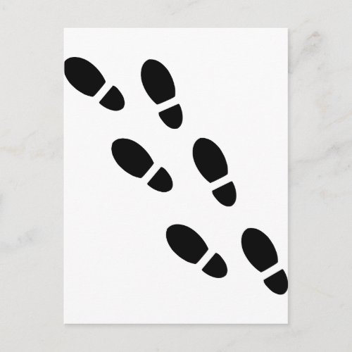 Shoe tracks _ Footprint Postcard