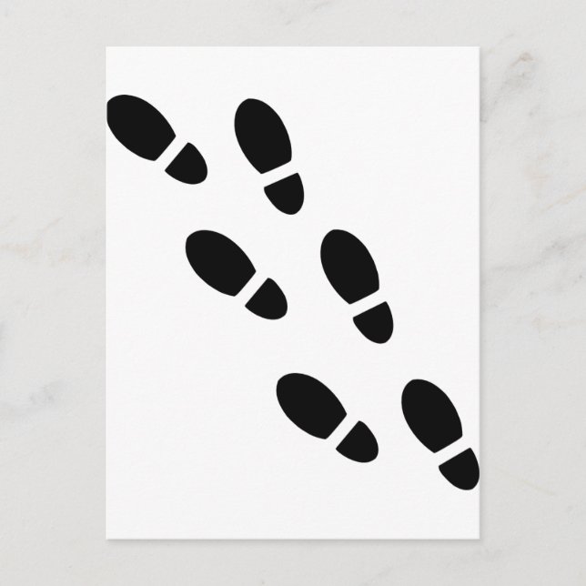 Shoe tracks - Footprint Postcard (Front)