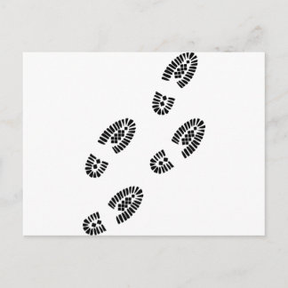 Shoe tracks - Footprint Postcard
