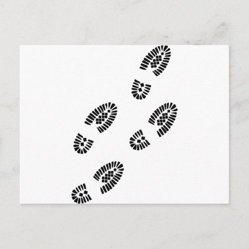 Shoe tracks _ Footprint Postcard