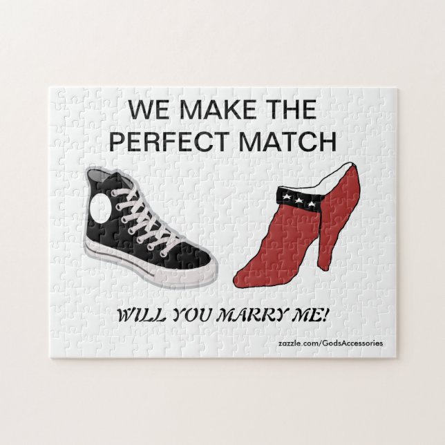 Shoe Will You Marry Me Puzzle (Horizontal)