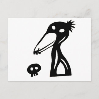 shoebill, balaeniceps rex, shoebird ハシビロコウ 切り絵 postcard