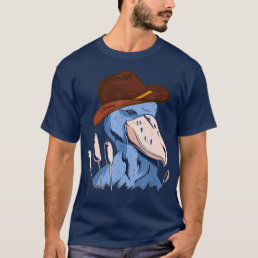 Shoebill Bird African Stork Bird Lover Cowboy Hat  T-Shirt