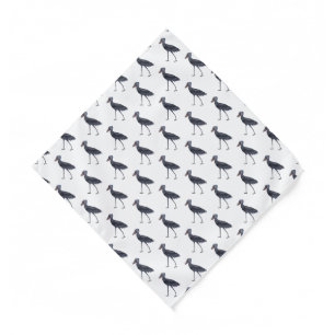 Shoebill bird cartoon illustration bandana