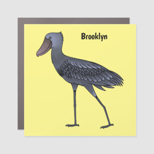 Shoebill bird cartoon illustration car magnet