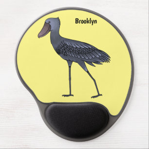 Shoebill bird cartoon illustration gel mouse pad