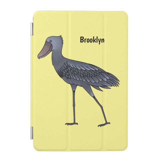 Shoebill bird cartoon illustration  iPad mini cover (Front)