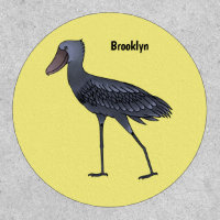 Shoebill bird cartoon illustration 