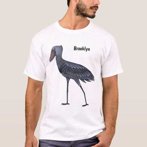 Shoebill bird cartoon illustration  T_Shirt
