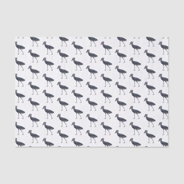 Shoebill bird cartoon illustration tissue paper (Front)