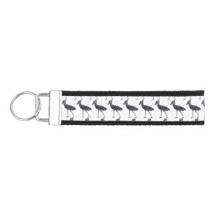 Shoebill bird cartoon illustration wrist keychain