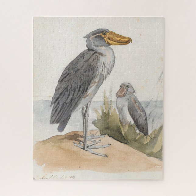 Shoebill Stork 1887 Print Zoological African Jigsaw Puzzle (Vertical)