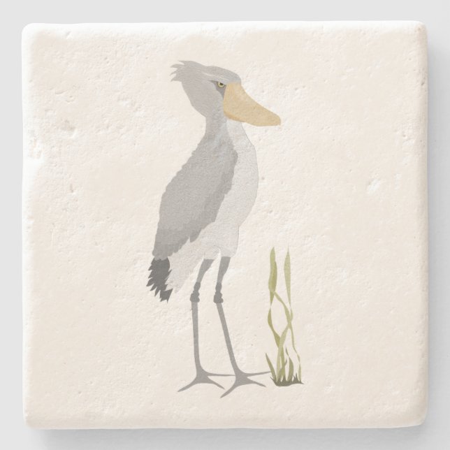 Shoebill Stork Stone Coaster (Front)