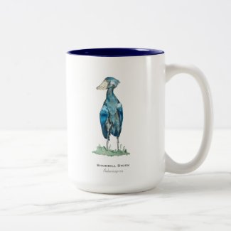 Shoebill Stork Two-Tone Coffee Mug