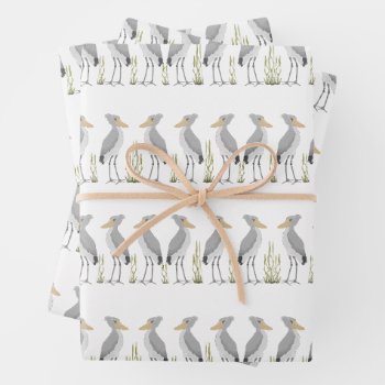 Shoebill Stork Wrapping Paper Sheets by ellejai at Zazzle