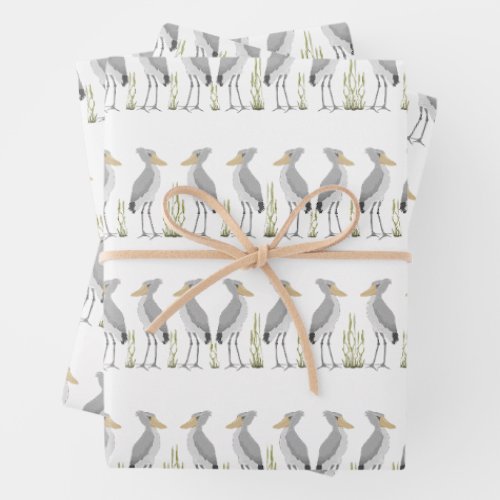 Shoebill Stork Wrapping Paper Sheets