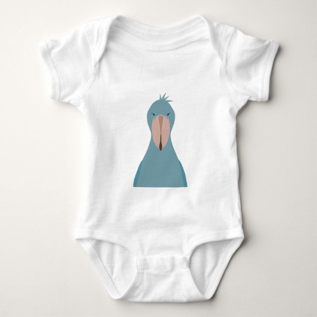 Shoebill - tori no iro baby bodysuit (Front)