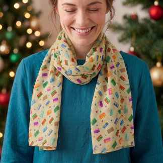 Shoebox Love Scarf - Khaki