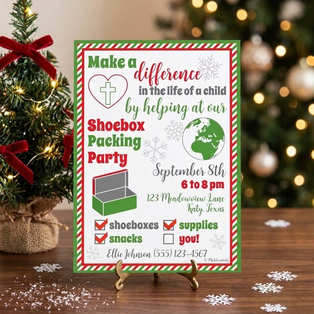 Shoebox Packing Party Invite (Creator Uploaded)