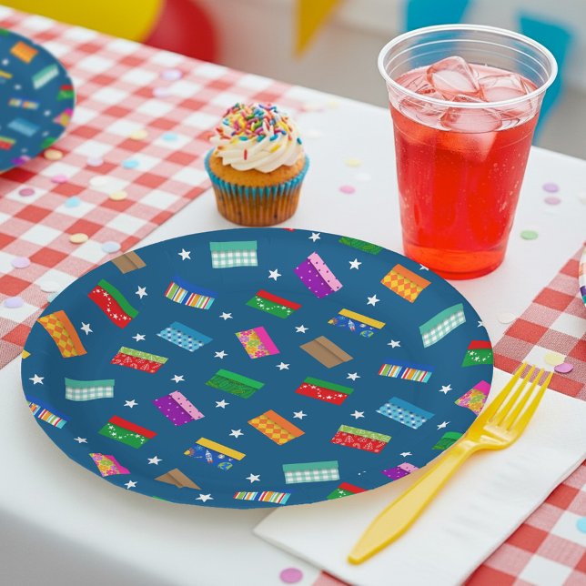 Shoebox Star Party Plates - Blue (Creator Uploaded)