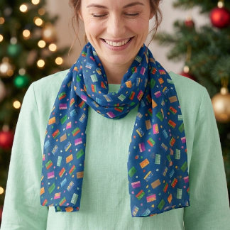 Shoebox Star Scarf - Blue