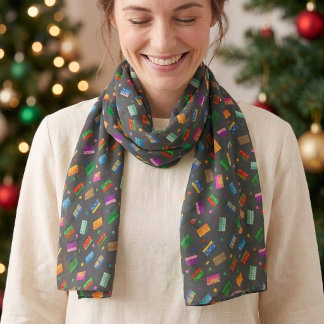 Shoebox Star Scarf - Gray