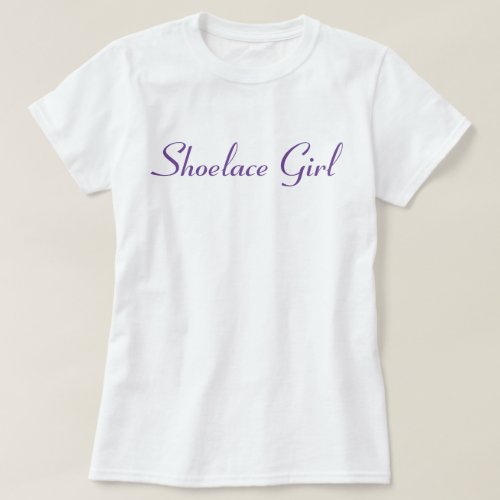 Shoelace Girl _ Basic Purple T_Shirt