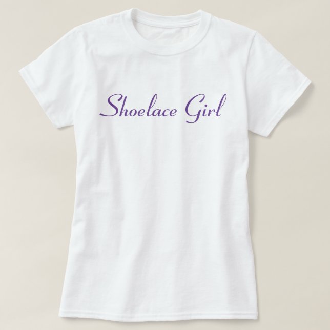 Shoelace Girl - Basic Purple T-Shirt (Design Front)