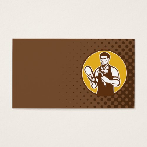 shoemaker cobbler repair shoe retro style business card templates