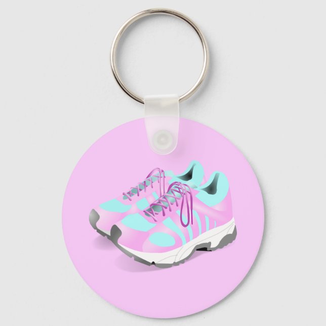 shoes-157716 CUTE PINK ATHLETIC RUNNERS STYLISH  s Keychain (Front)