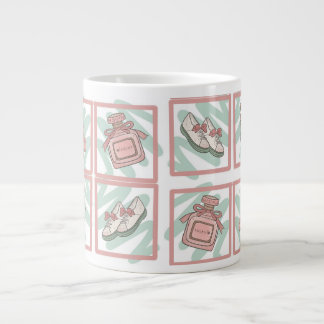 Shoes and Perfume Shoe Lovers Pastel Colors Giant Coffee Mug