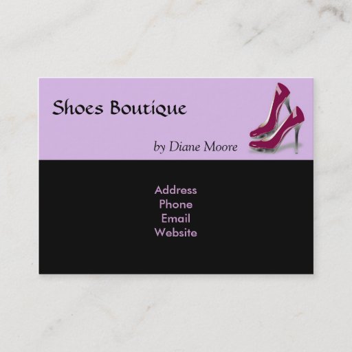Customizable Shoes Boutique Business Card